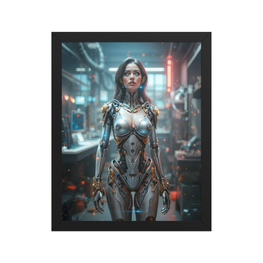 Fine art wall décor featuring “emergence of the neo-synthetic” - framed photo paper print