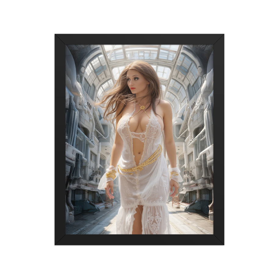 Fine art wall décor featuring “celestial atrium reverie” - framed photo paper print