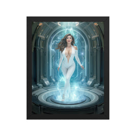 Fine art wall décor featuring “emergence through the quantum gate” - framed photo paper print